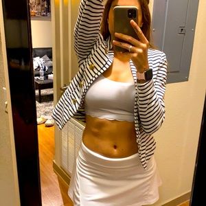 Blazer jacket Stripes Navy blue and white